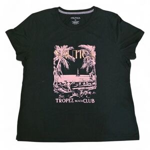 Nautica Women's Hunter Green XXL Soft Graphic Tee